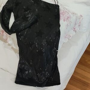RtA Black Sequin Star Dress